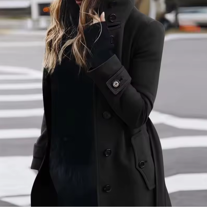 Automne/Hiver Manteau en Laine Décontracté