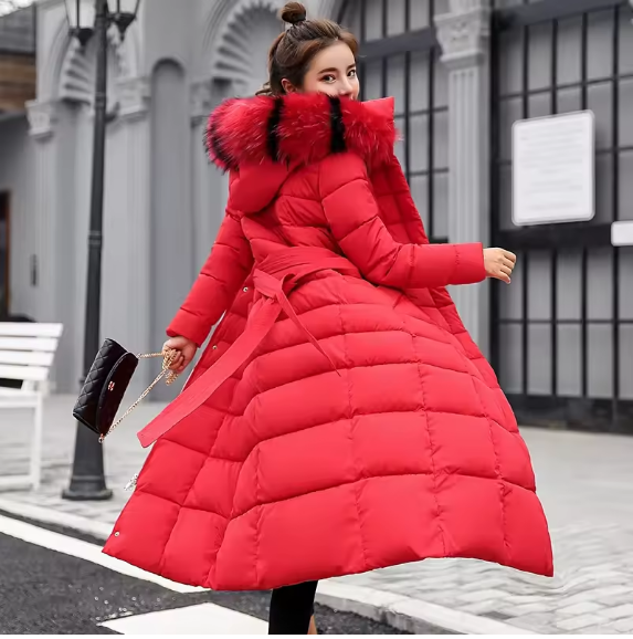 Veste d'hiver en fourrure dame
