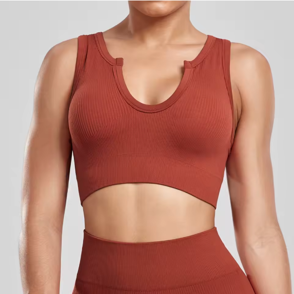 CHRLEISURE-Haut push-up à col en U pour femmes
